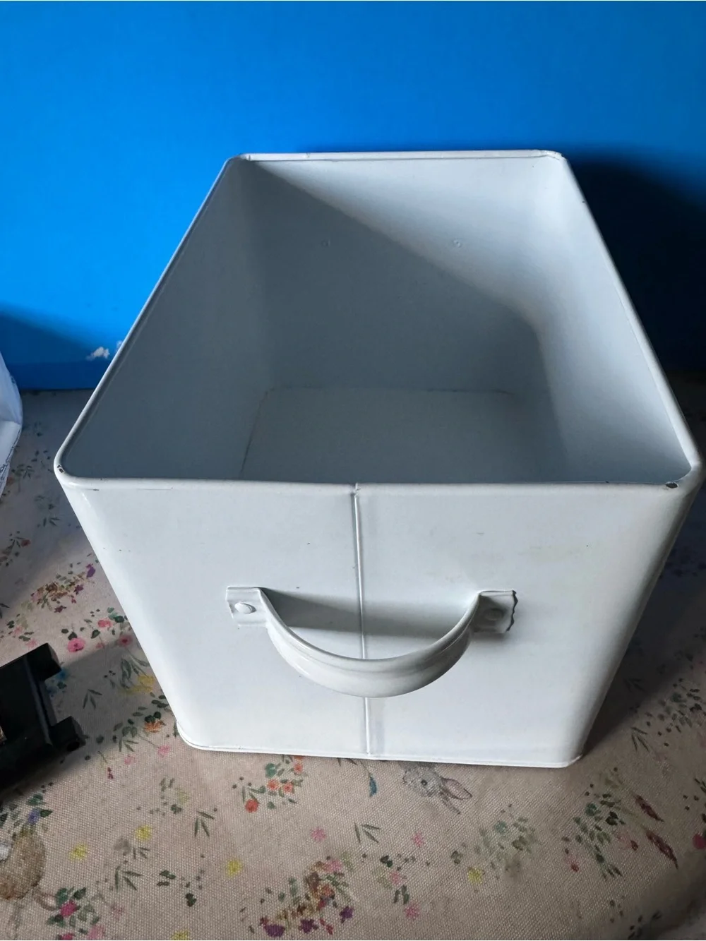 Vintage White Bread Box Storage Canister - Kitchen Counter Organizer